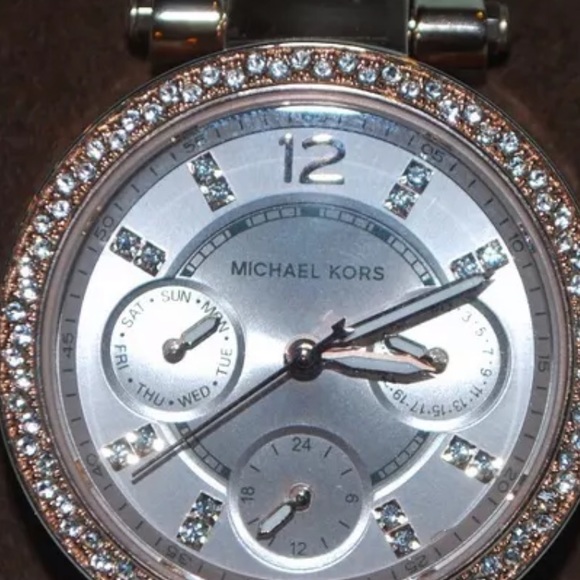 NEW MICHAEL KORS BLAIR ROSE GOLD Glitz Watch - Picture 3 of 4